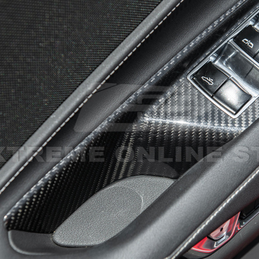 Corvette C8 DRY CARBON FIBER Door Window Control Panel Switch Cover image 8