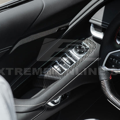 Corvette C8 DRY CARBON FIBER Door Window Control Panel Switch Cover image 4