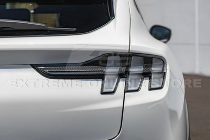 2021+ Ford Mustang Mach-E DRY Carbon Fiber Rear Tail Light Bezel Cover image 6