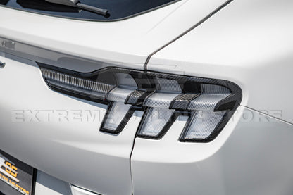 2021+ Ford Mustang Mach-E DRY Carbon Fiber Rear Tail Light Bezel Cover image 7