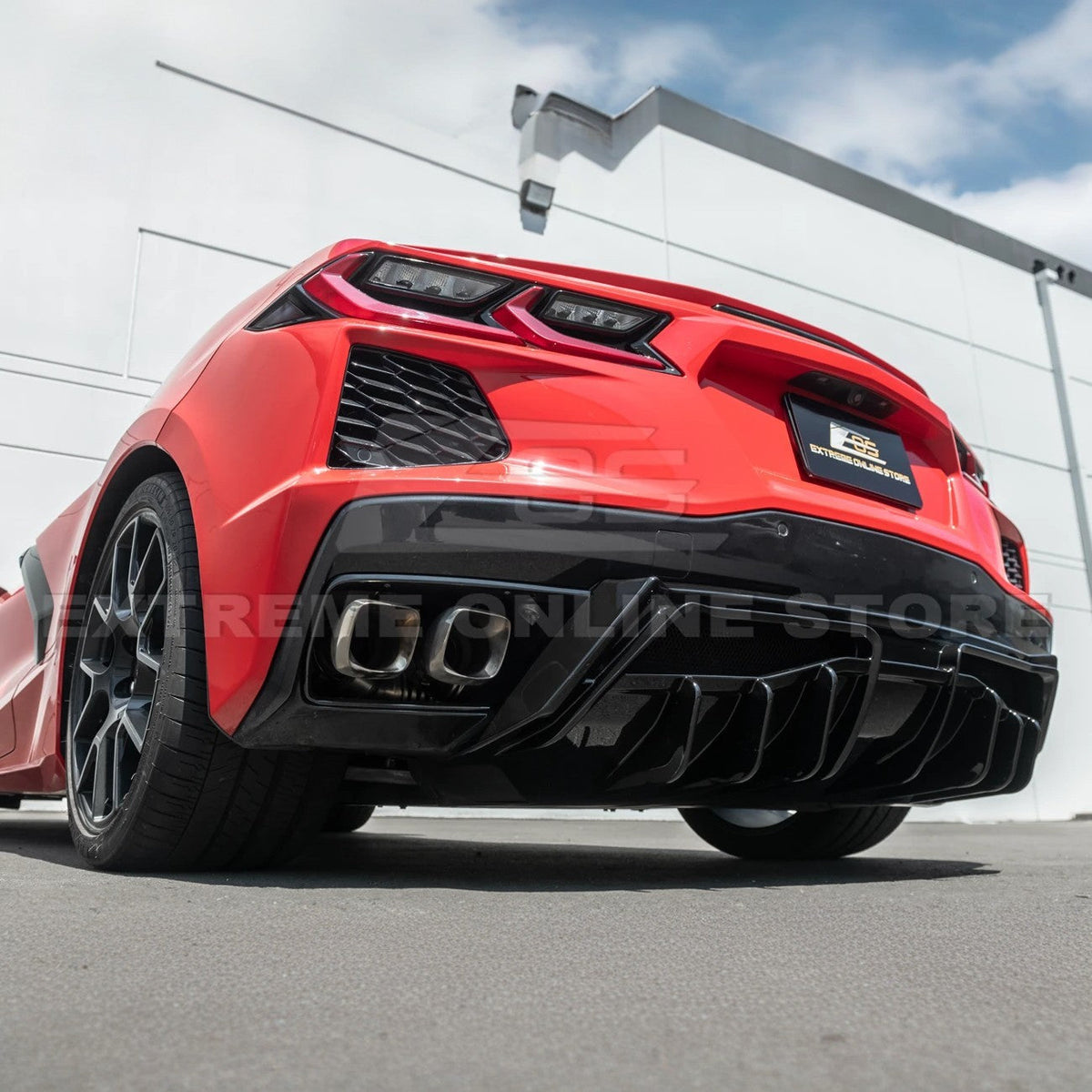 Corvette C8 Rear Bumper Add-On Diffuser Splitter Lip image 10