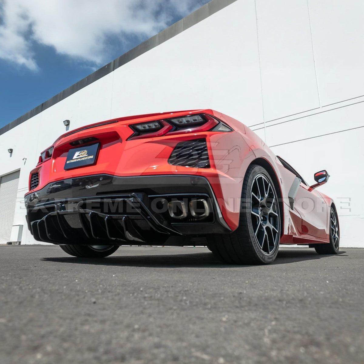 Corvette C8 Rear Bumper Add-On Diffuser Splitter Lip image 12