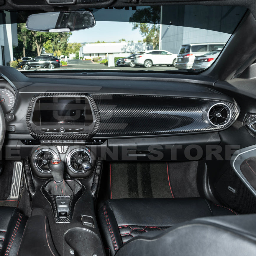 2016-24 Camaro Dry Carbon Fiber Dashboard Instrument Panel Cover Replacement image 4