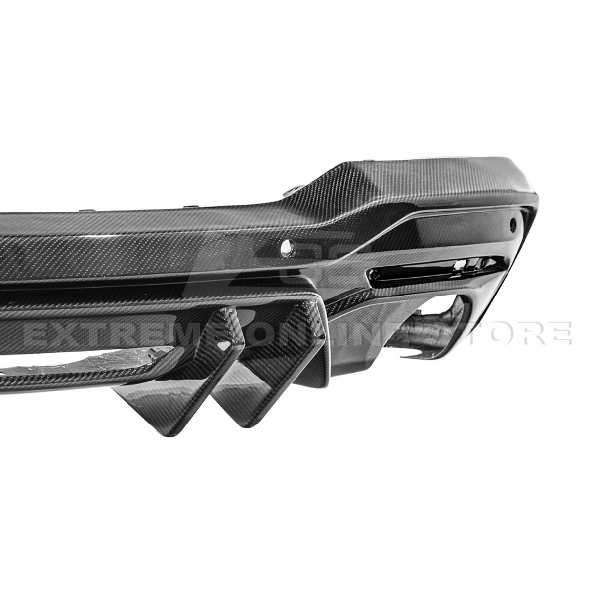 2024-Up Ford Mustang Performance V2 Carbon Fiber Rear Bumper Dual Tip Diffuser image 27