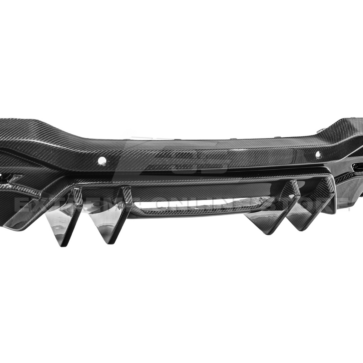 2024-Up Ford Mustang Performance V2 Carbon Fiber Rear Bumper Dual Tip Diffuser image 26
