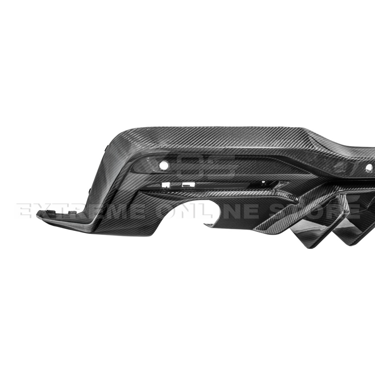 2024-Up Ford Mustang Performance V2 Carbon Fiber Rear Bumper Dual Tip Diffuser image 25