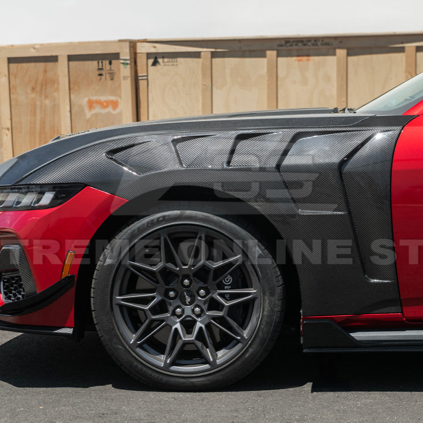 2024-Up Ford Mustang S650 GTD Style Carbon Fiber Front Side Vented Fenders image 6