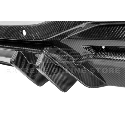 2024-Up Ford Mustang Performance V2 Carbon Fiber Rear Bumper Dual Tip Diffuser image 28