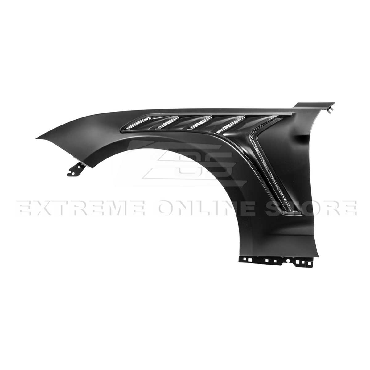 2018-23 Ford Mustang S550 | GTD Style Primed Black Front Side Vented Fenders image 25