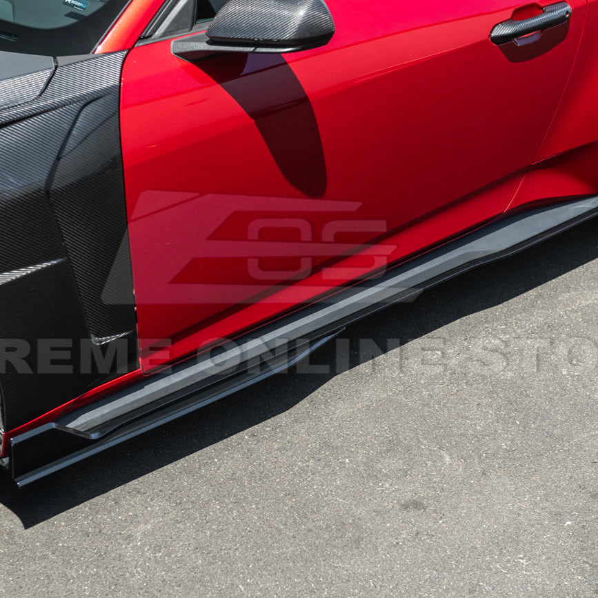 2024-Up Ford Mustang GT500 Style Add-On Side Skirts Extension image 8