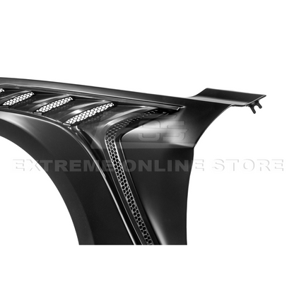 2018-23 Ford Mustang S550 | GTD Style Primed Black Front Side Vented Fenders image 27