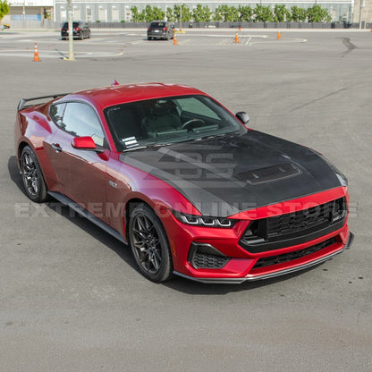 2024-Up Ford Mustang Front Bumper Hood Vented Cover image 6