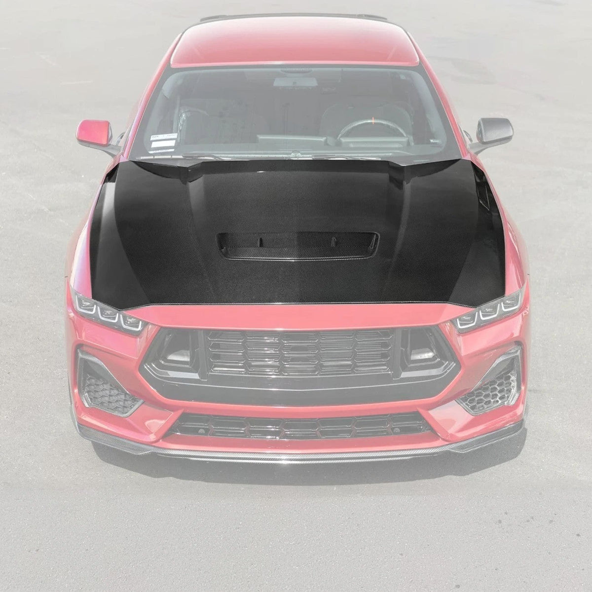 2024-Up Ford Mustang Front Bumper Hood Vented Cover image 2