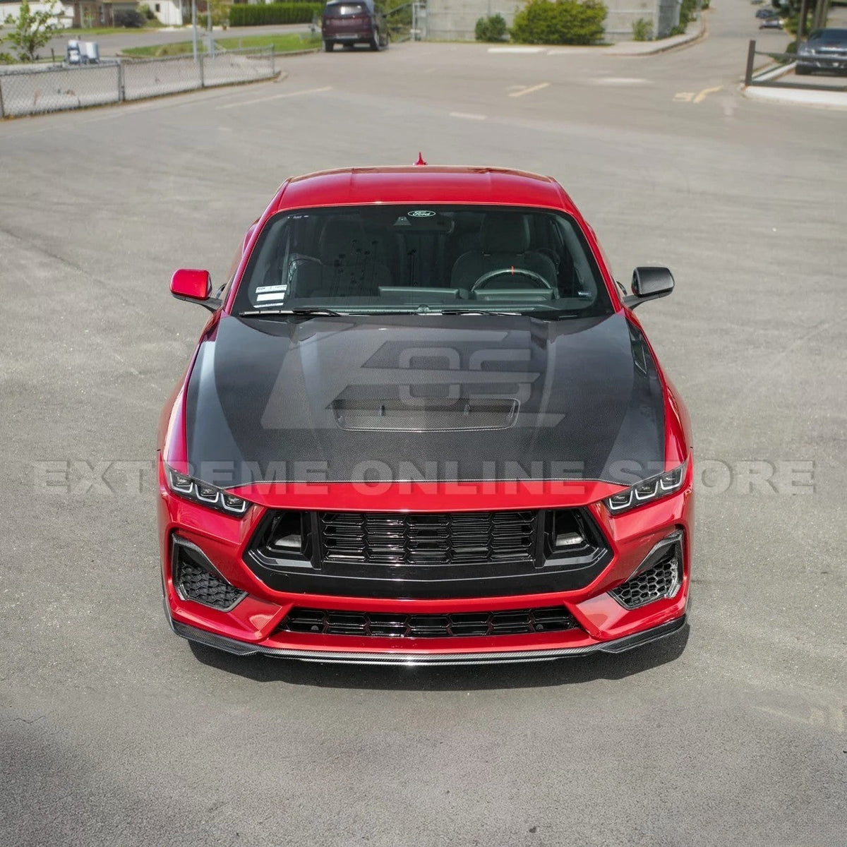 2024-Up Ford Mustang Front Bumper Hood Vented Cover image 5