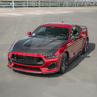 2024-Up Ford Mustang Front Bumper Hood Vented Cover image 3