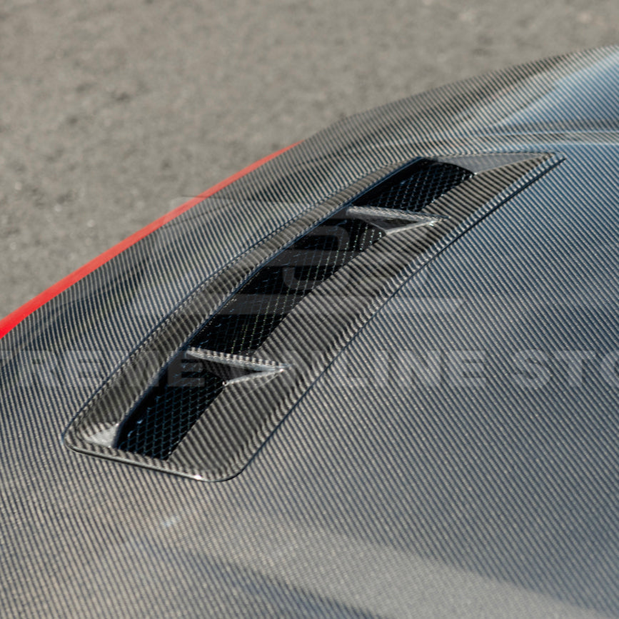 2024-Up Ford Mustang Front Bumper Hood Vented Cover image 11