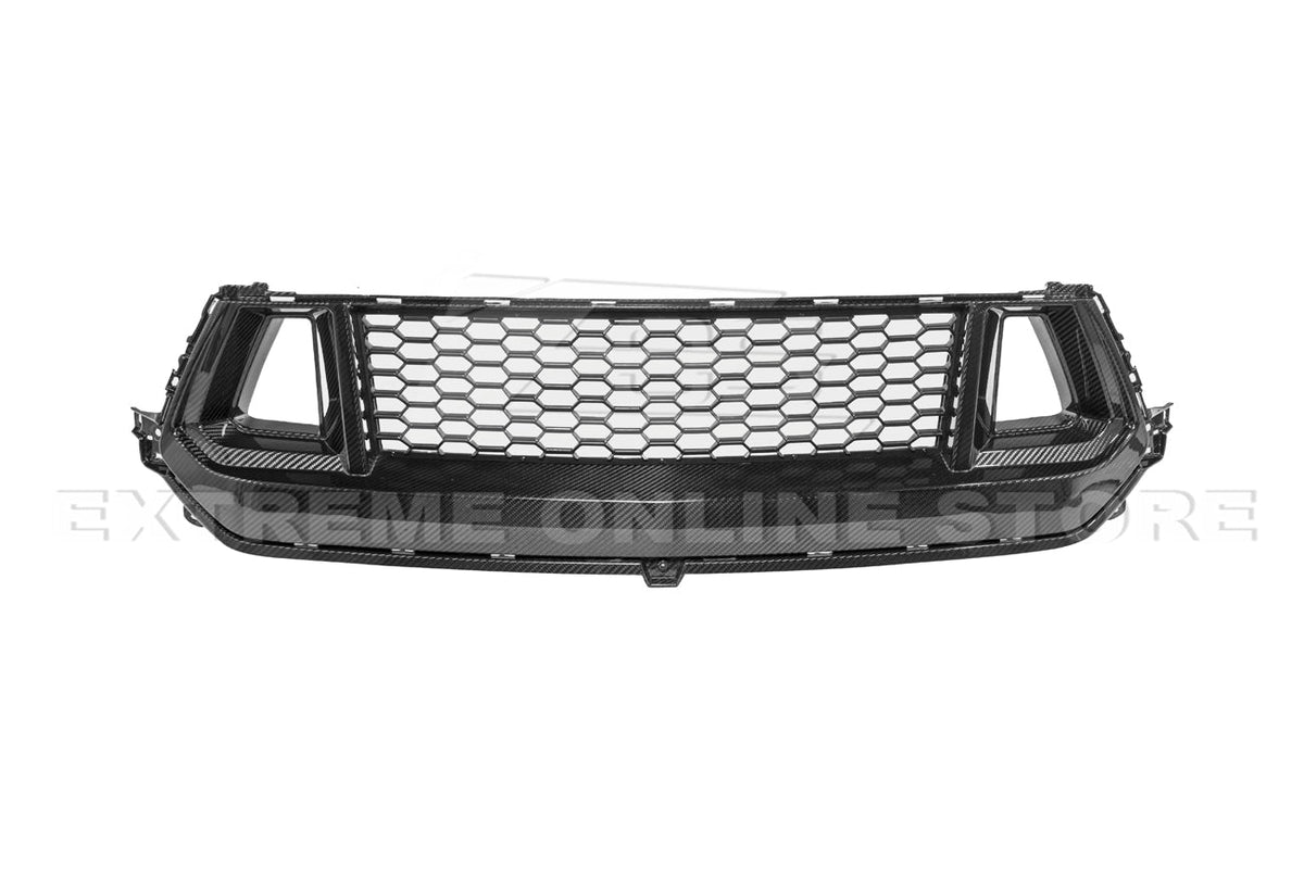 2024+ Ford Mustang DRY CARBON FIBER Front Upper Grille W/ GT Mesh Cover image 6