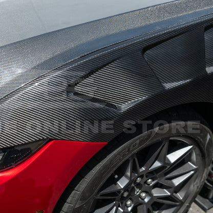 2024-Up Ford Mustang S650 GTD Style Carbon Fiber Front Side Vented Fenders image 12