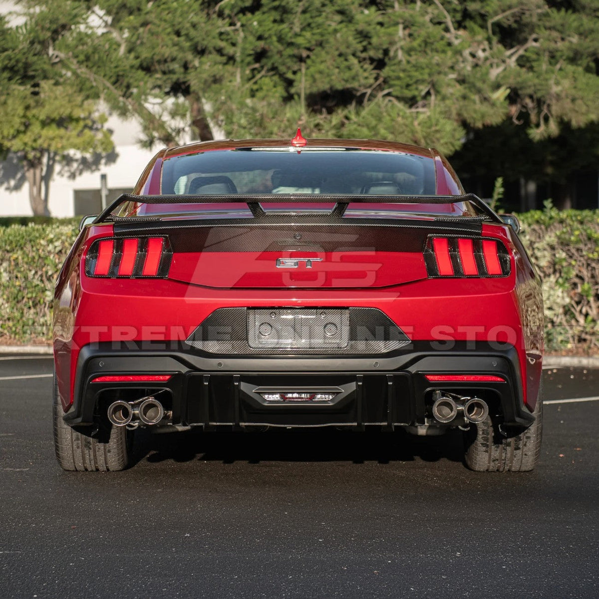 2024+ Ford Mustang V2 Package Carbon Fiber Rear Bumper Diffuser image 6