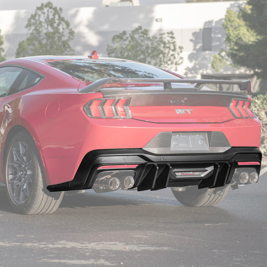 2024+ Ford Mustang V2 Package Carbon Fiber Rear Bumper Diffuser image 1
