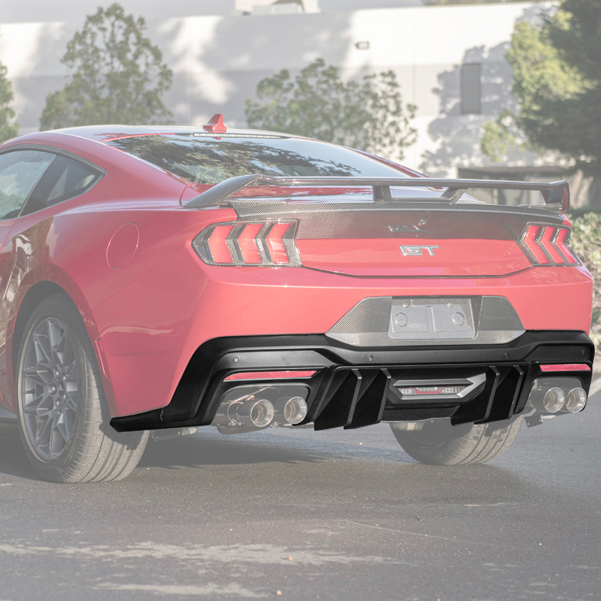 2024+ Ford Mustang V2 Package Carbon Fiber Rear Bumper Diffuser image 3