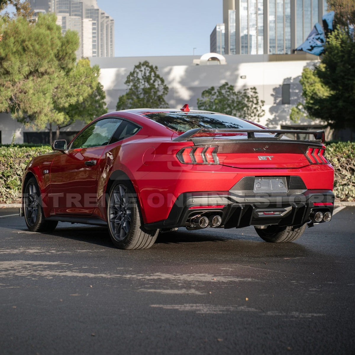 2024+ Ford Mustang V2 Package Carbon Fiber Rear Bumper Diffuser image 4