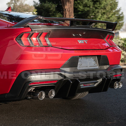 2024+ Ford Mustang V2 Package Carbon Fiber Rear Bumper Diffuser image 5