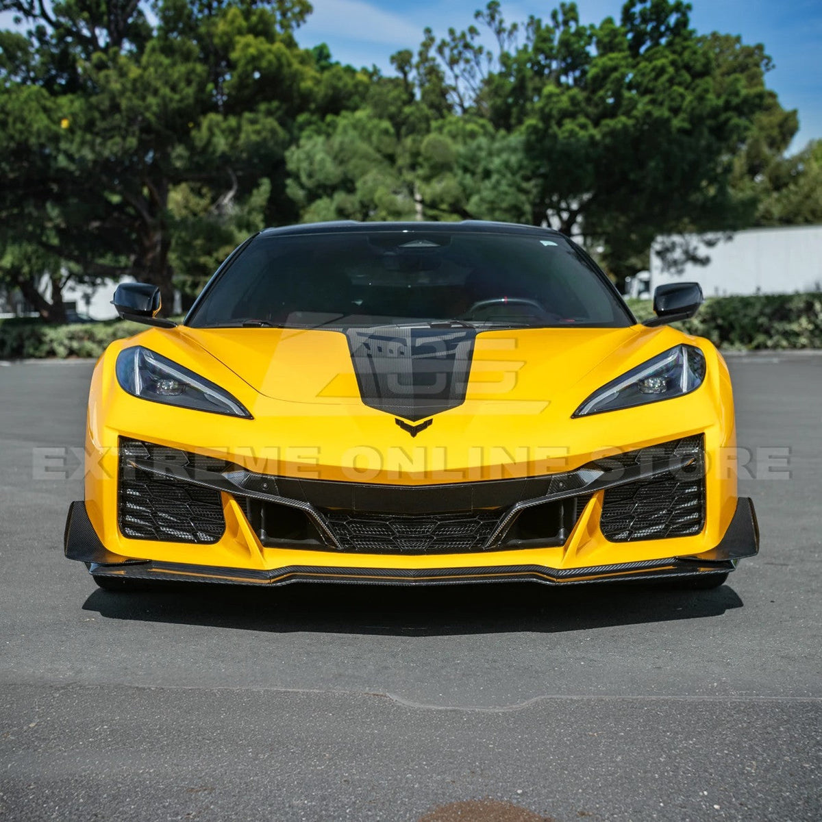 Corvette C8 Z06 / E-Ray DRY CARBON FIBER Front Splitter & Canards [Z07 Extended Package] image 6