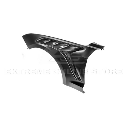 2018-23 Ford Mustang S550 | GTD Style Primed Black Front Side Vented Fenders image 23