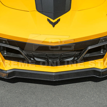 Corvette C8 Z06 / E-Ray DRY CARBON FIBER Front Splitter & Canards [Z07 Extended Package] image 16