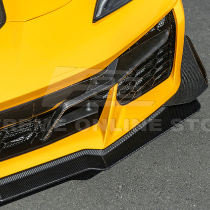 Corvette C8 Z06 / E-Ray DRY CARBON FIBER Front Splitter & Canards [Z07 Extended Package] image 18