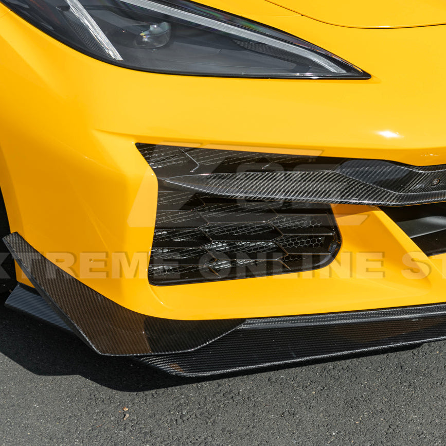 Corvette C8 Z06 / E-Ray DRY CARBON FIBER Front Splitter & Canards [Z07 Extended Package] image 19