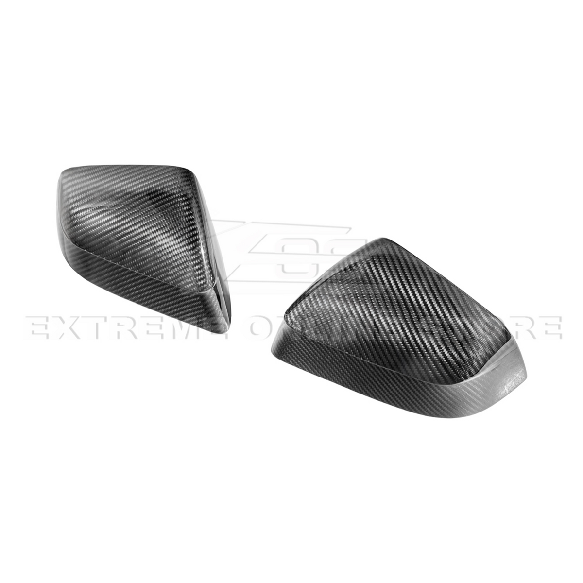 2025-Up Tesla Model Y Dry Carbon Fiber Tape On Side Mirror Cap Covers Pair image 5