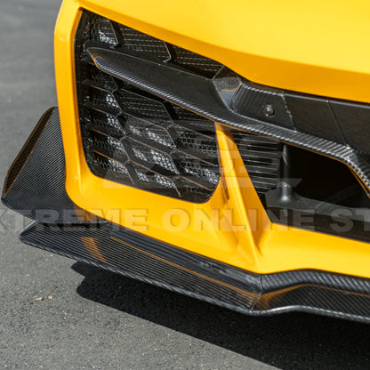 Corvette C8 Z06 / E-Ray DRY CARBON FIBER Front Splitter & Canards [Z07 Extended Package] image 14