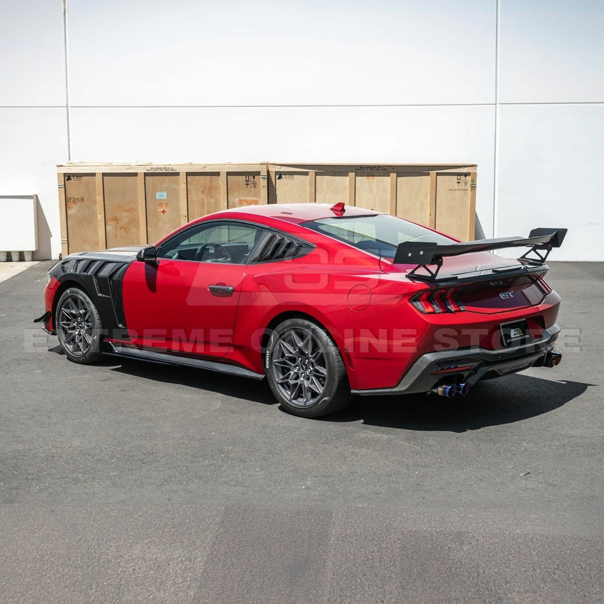 2024-Up Ford Mustang GT500 Style Add-On Side Skirts Extension image 5