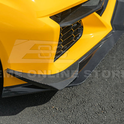 Corvette C8 Z06 / E-Ray DRY CARBON FIBER Front Splitter & Canards [Z07 Extended Package] image 12