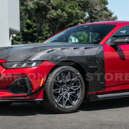 2024-Up Ford Mustang S650 GTD Style Carbon Fiber Front Side Vented Fenders image 4