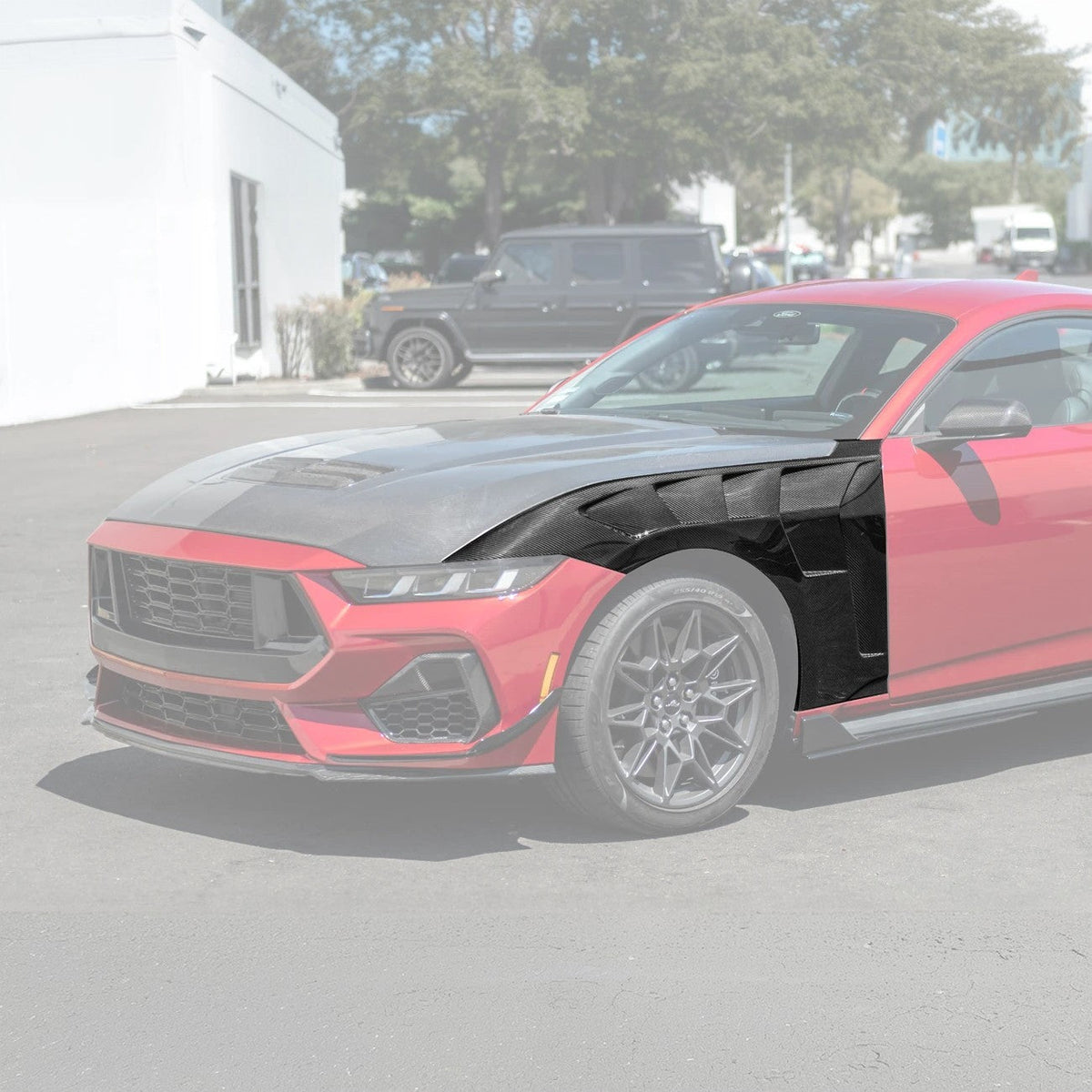2024-Up Ford Mustang S650 GTD Style Carbon Fiber Front Side Vented Fenders image 2