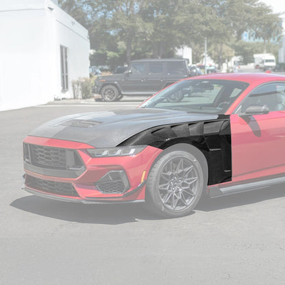 2024-Up Ford Mustang S650 GTD Style Carbon Fiber Front Side Vented Fenders image 2