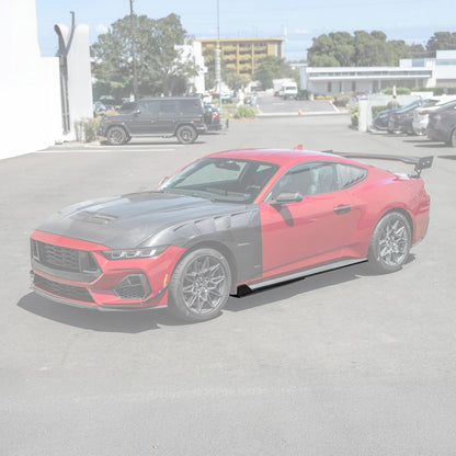 2024-Up Ford Mustang GT500 Style Add-On Side Skirts Extension image 2