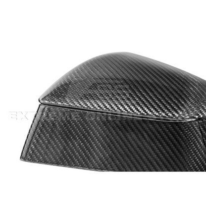 2025-Up Tesla Model Y Dry Carbon Fiber Tape On Side Mirror Cap Covers Pair image 8
