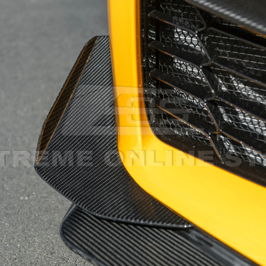 Corvette C8 Z06 / E-Ray DRY CARBON FIBER Front Splitter & Canards [Z07 Extended Package] image 13
