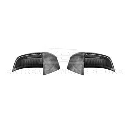 2025-Up Tesla Model Y Dry Carbon Fiber Tape On Side Mirror Cap Covers Pair image 7
