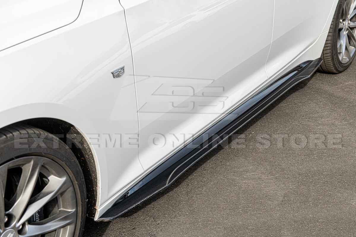 2020-24 Cadillac CT5-V Blackwing Package Style Carbon Front Lip Side Skirts image 8