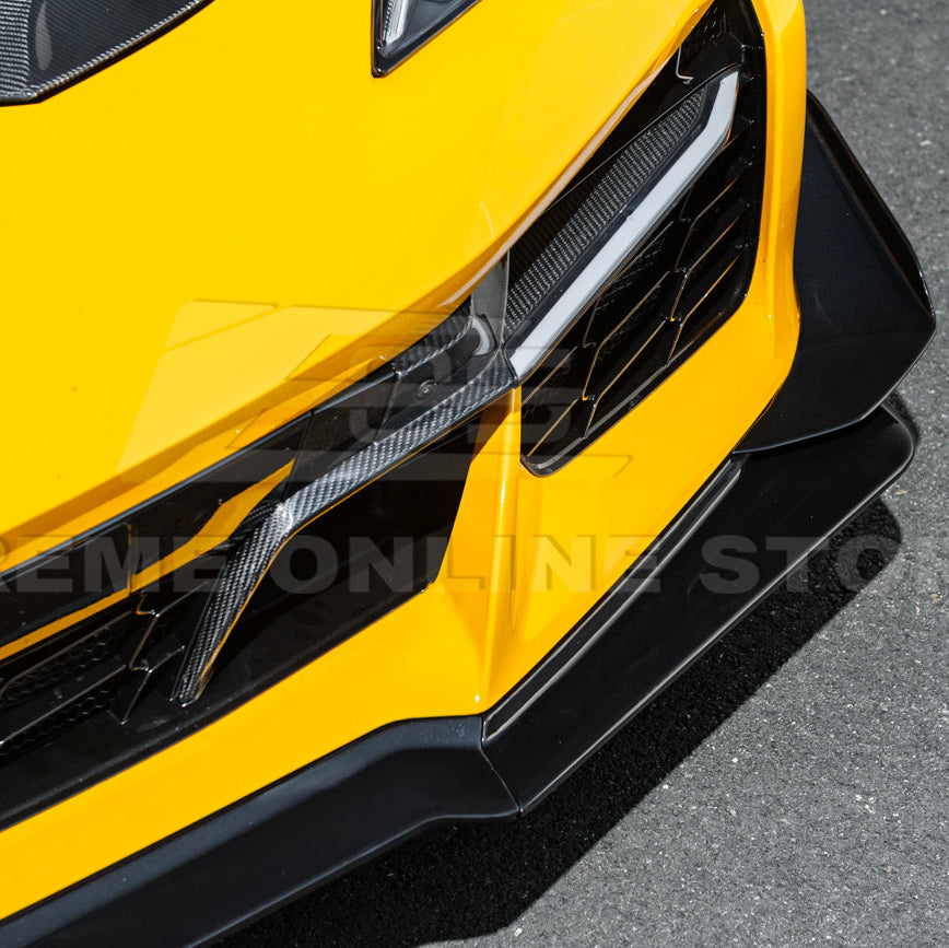 Corvette C8 Z06 / E-Ray DRY CARBON FIBER Front Splitter & Canards [Z07 Extended Package] image 40