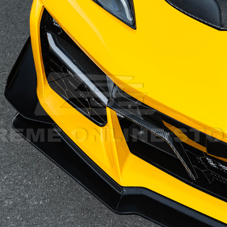 Corvette C8 Z06 / E-Ray DRY CARBON FIBER Front Splitter & Canards [Z07 Extended Package] image 44