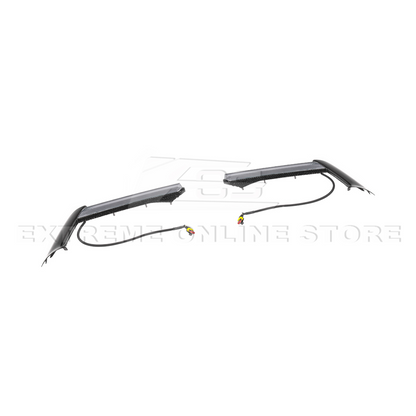 2020-Up Corvette C8 DRY CARBON FIBER Sequential LED DRL Light Bar Bezel Insert image 14