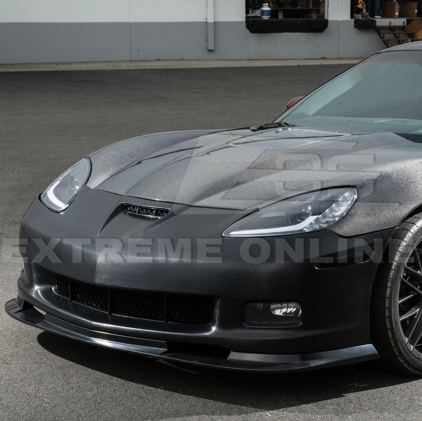 2005-13 Corvette C6 | ZR1 Style Primed Full Front Bumper Cover Lip image 8