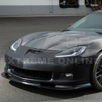 2005-13 Corvette C6 | ZR1 Style Primed Full Front Bumper Cover Lip image 8