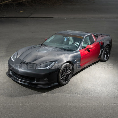 2005-13 Corvette C6 | ZR1 Style Primed Full Front Bumper Cover Lip image 3
